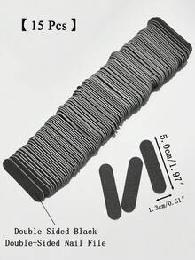15/30/50/100/200 件迷你指甲锉套装，1.97 英寸双面黑色指甲锉，适用于天然指甲和亚克力指甲，一次性指甲锉套装，适用于美甲、足疗、旅行美甲沙龙等。 - 黑色 - 查看 8