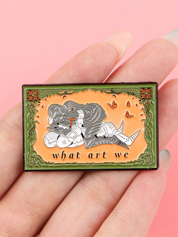 1PC What Art We Cartoon Knight Enamel Pins Cool Brooch Clothes Backpack Lapel Badges Fashion Jewelry Accessories For Friends Gifts