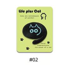 Iron-On Embroidered Patch, Cute Blue-Eyed Black Cat Embroidery Cloth Patch, Soft & Adorable Decoration For Scrapbook, Bag, Clothes Hole Cover, Self-Adhesive