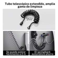 Grifo de inodoro + válvula angular de salida de agua doble + cepillo, fácil de instalar, simple de operar, muy adecuado para descargar baños e inodoros. - Gris - Ver 10