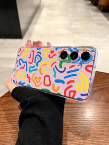 1个彩色条纹透明手机壳，兼容苹果 SE、4、16、13、15、15 Pro、14 Pro、14 Plus、7/8 Plus、11、12 Pro Max、13、14 Pro Max以及S24、S23、S25，是送给亲朋好友的绝佳礼物。 - 無色 - 查看 4