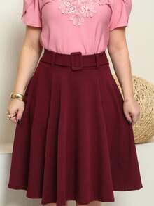 Women Skirts - 紫紅色 - 查看 3