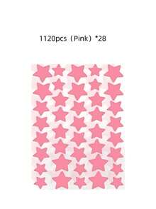 1400/1120/560/280 Pcs Star Stickers, Halloween And Christmas Decorative Stickers, Colorful Pentagram Stickers, Suitable For Party, Holiday Photo Decoration, Face Decoration (1 Sheet Per Color), For Decoration Only (Not For Makeup), Cosmetics, Inexpensive, Room Decoration, Vanity, Travel, Bedroom, Makeup Accessories, Inexpensive, Christmas Gift, Cosmetics, Makeup Tools, Cheap Goods, Gifts, Women's Gifts, Christmas Gifts - Multicolor - View 52