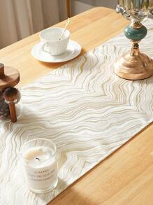 1 pièce de chemin de table jacquard minimaliste nordique avec pompons, convient pour les anniversaires, mariages, tables à manger de maison, meubles TV, tables basses, salons, cuisines, chambres à coucher et autres décorations de maison, décorations pour rassemblements familiaux, décorations de table à manger, décorations de chambres esthétiques