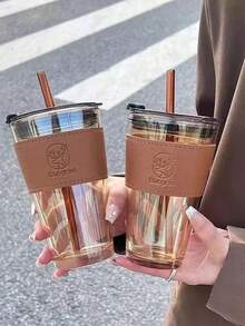 1pc , Portable Simple Style Cup For Water, Tea Or Coffee, With Highly Attractive Ins Style - Multicolor - View 2