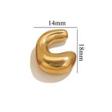 1pc Casual 304 Stainless Steel 18k Gold-Plated A-Z 26 Perforated Bubble Letter Pendant DIY Jewelry Pendant Accessories Suitable For Women's Daily Life Wear - Pendant - View 32