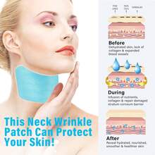 Neck Wrinkle Patches, Moisturizing & Firming Mask For Fine Lines & Sagging Skin, Invisible Hydrogel Pads To Lift & Tighten Neck, Anti-Wrinkle Collagen Pads For Double Chin & Jowls, 5PCS - 1 - 查看 3