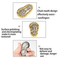 1Pc Metal Gear Chain Fidget Toy, Relieve Stress By Rotating Bicycle Chain With Hands, Multiple Ways To Play,Teen Gift, Desk Toy - Multicolor - View 11