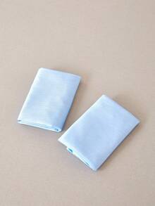 2 件纯色涤纶纹理凉爽枕套（2 件枕套，不含枕芯），创意有趣，涤纶纤维舒适透气，适合夏季，适用于卧室、家居装饰