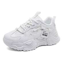 Tenis Deportivos Transpirables Con Plataforma - Blanco - Ver 1