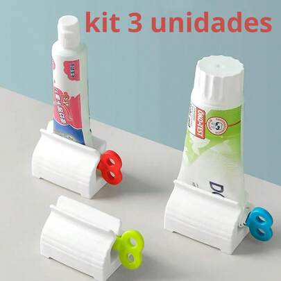 kit espremedor pasta de dente 3 unidades