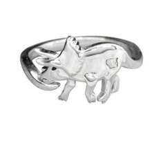 Personalisierter dicker Ring, Dinosaurier-Ring, modernes zierliches Jahrestags-Geschenk
