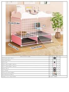 Jaula grande para conejo de interior para uso doméstico, recinto espacioso con diseño a prueba de orina, hábitat para animales pequeños - Multicolor - Ver 17