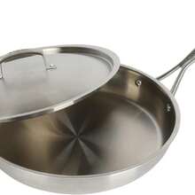 Babish 12 Inch Stainless Steel Triply Professional Grade Fry Pan W/Stainless Lid - Fry Pan W/ Lid (12-inch) - View 1