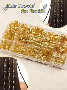 220 piezas Accesorios para el cabello dorados Cecillia, joyería para rastas, joyería para el cabello de mujer, aros y abrazaderas metálicos para accesorios de rastas, adornos de cuentas para trenzas, decoración bohemia
