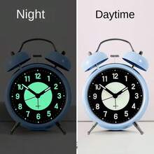 Đồng hồ báo thức bằng kim loại dành cho học sinh có chuông lớn để đánh thức những người ngủ say, thích hợp cho phòng khách, đầu giường và phòng ngủ, trang trí phòng quản lý thời gian, đồng hồ kỹ thuật số, trang trí phòng ngủ, trang trí ký túc xá, trang trí trường học, bất ngờ khi đến trường - Nhiều màu - Xem 6