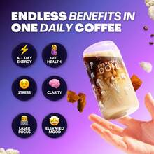 Everyday Dose Premium Adaptogenic Mushroom Coffee With Grass-Fed Collagen, Chaga, Lions Mane & L-Theanine Better, Energy, Digestion, Skin, And Immunity 30 Servings - Rang vừa - Xem 10