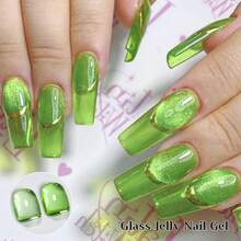 FOUR LILY 10ml Glass Jelly Gel Polish Long Lasting Colorful Spring Summer Ice Transparent Soak Off Varnish Nail Design Nails - Multicolor - View 2