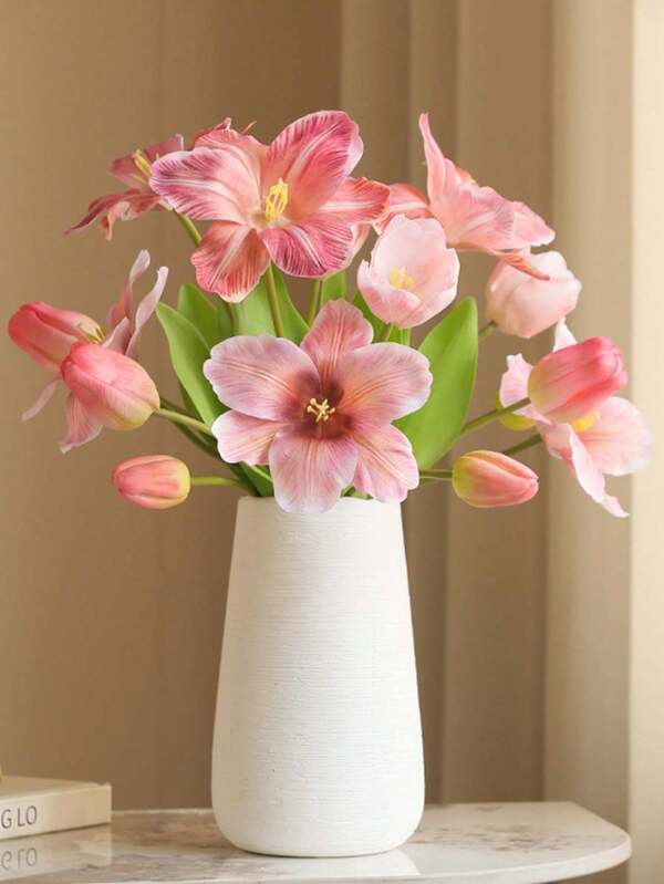 1pc Transform The Bouquet Of Tulip Petals Into Simulated Flowers For Light Luxury Home, Wedding, Stage Decoration, Floral Arrangement, Artificial Flowers, Silk Flowers, Tulips