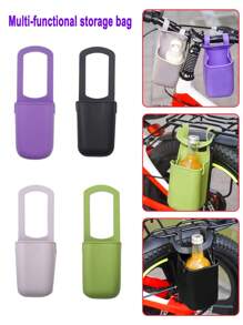 1 funda para vaso de bicicleta de carretera, accesorio soporte para vaso, bolsa colgante para carrito de bicicleta eléctrica, soporte para vaso de silicona, soporte para vaso de bicicleta, barandilla de piscina, bolsa colgante para té con leche, bolsa para vaso de silicona multifuncional