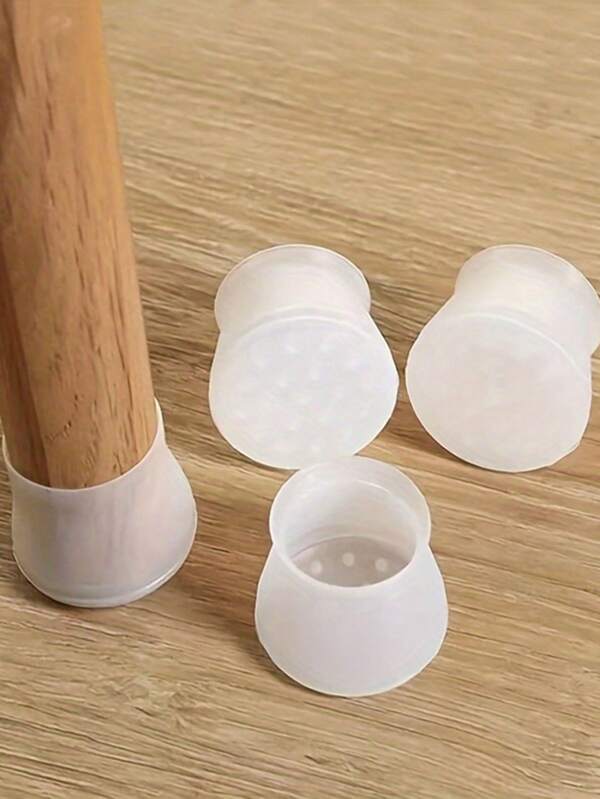 1/4/8/20 Pcs Silicone Chair Leg Covers - Non-Slip Furniture Protector Pads, Wear-Resistant Floor Protectors, Suitable For Chairs And Tables (Durable And Easy To Install), Invisible Design, Soft Cushioning
