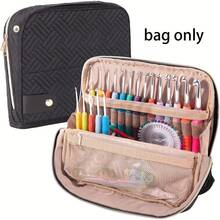 Quilted Empty Crochet Hook Case - Crochet Hook Organizer Case Stand Up-Corchet Organizer - Crochet Hook Holder For Knitting & Crochet Supplies, Crochet Needles, Crochet Accessories & Knitting Gifts - Multicolor - View 10