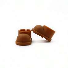 1 pieza [Botas de lluvia cortas de silicona para muñecas con soporte] Botas cortas de silicona de 17 cm de largo, accesorios de zapatos para muñecas (Solo se venden las botas, la muñeca no está incluida)