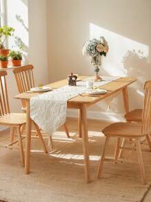 1 pièce de chemin de table jacquard minimaliste nordique avec pompons, convient pour les anniversaires, mariages, tables à manger de maison, meubles TV, tables basses, salons, cuisines, chambres à coucher et autres décorations de maison, décorations pour rassemblements familiaux, décorations de table à manger, décorations de chambres esthétiques