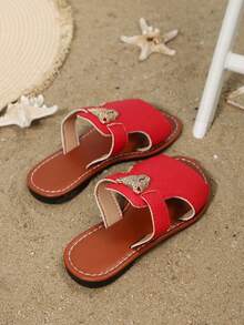 Animal Decor Children's Lightweight Slide Sandals, New Summer Style For Indoor & Outdoor Wear