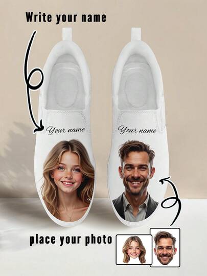 Zapatillas de caña baja TALLAS GRANDES unisex, con fotos personalizadas, antideslizantes y resistentes al desgaste, zapatillas ligeras, transpirables y cómodas, aptas para senderismo en interiores y exteriores, regalo para el Día del Padre
