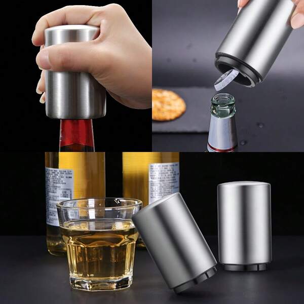 1pc Creative Beer Bottle Opener, Bottle Lifter, Pressing Bottle Opening Wizard, Popular Online Bottle Opener, Automatic Bottle Opener, Bottle Opener & Bottle Opening