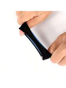 200/10 件女士百搭黑色高弹力发圈，柔软发带，百搭优雅的设计，简约风格，适合日常穿着、休闲、派对、通勤、度假、洗脸、淋浴、化妆、发型设计、搭配服装、发圈 - 黑色 - 查看 3