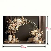 Multi Style Arched Wedding Flower Background, Decoration With 1 Piece Of Floral Green Ivy Wall Design, Outdoor Ceremony Green Grass Background, Party Flag, Wedding Banner, Wedding Decoration Party Gift Home Decors Tapestry Room Decor - Multicolor 3 - View 2