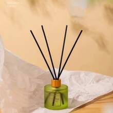 1 pezzo, Deodorante per ambiente da 50ml con 5 bastoncini profumati, adatto per eliminare gli odori in bagno, profumare la camera da letto, decorazione della casa, bottiglia in vetro, forma rettangolare, senza piume, profumo di oli essenziali di lunga durata, ideale per eliminare gli odori, regalo di San Valentino, aromaterapia, diffusore, fragranza per la casa, rinfrescatore di casa