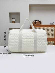 1pc Lightweight Large Capacity Storage Bag, Multifunctional Mommy Bag, Crossbody Handbag, Diaper Bag, Maternity Hospital Bag - White - View 7