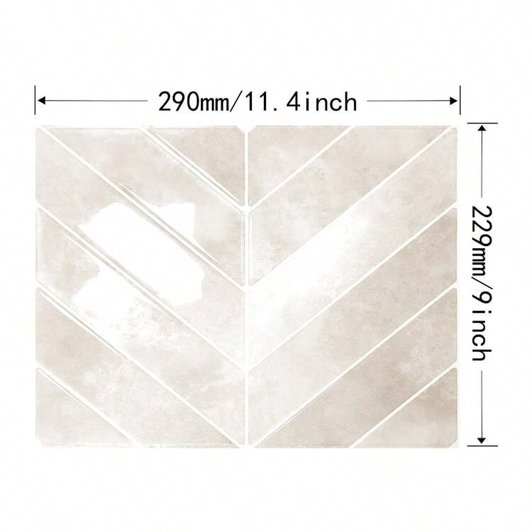 4/12pcs 11.4"X9" 3D Soft Gel Peel And Stick Backsplash Tiles For Bathroom Vanity, Flexible, Waterproof, Trimmable, Kitchen & Bathroom Stick-On Wall Decor, Ins Style - Multicolor - View 6