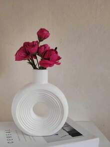 2PCS/Set - Striped Vase Silicone Mold With Accessories DIY Simple European Vase Plaster Mould Home Decoration Ornament Epoxy Resin Mold Handicraft Casting Molds - White - View 5