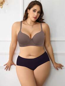 3pz/confezione Reggiseni imbottiti e con ferretto taglia comoda, set di lingerie comoda per donne curvy