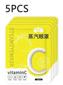 1/5/10/20/30/50 pièces Masque oculaire à vapeur jaune vitaminé, usage unique auto-chauffant, sans alcool, sans odeur, soulage la fatigue et la sécheresse oculaires, aide au sommeil quotidien, sieste de milieu de journée, détente en voyage, accroché à l'oreille, lunettes de voyage portable et d'affaires, fournissant des soins de base pour les yeux pour les utilisateurs d'ordinateurs et de téléphones portables, convenant aux étudiants et aux travailleurs de bureau
