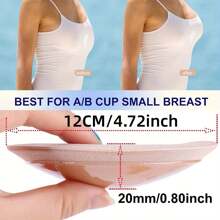 1pc Women's New Summer Sports Intimate Padding Inserts, Invisible Bra Pads, Swimsuit Silicone Bra Cups Breast Covers, Suitable For Fitness And Sports