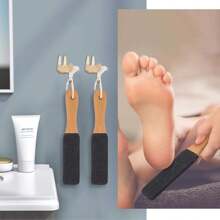 1/2pcs Professional Pedicure Rasp Tool, Foot Cleaner Pedicure, Foot File Pumice Stone, For Dead Skin Crack Heels, Beech Wood Foot File Rasp, Callus Remover, Foot Scrubber, Pedicure Tool, Professional Pedicure Supplies, Removes Dead Skin & Calluses, Foot Care Foot, Rasp Massage, For Men And Women.