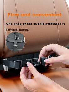 1 件装汽车纸巾盒，多功能皮革汽车纸巾架，适用于后座或中央控制台 - 黑色 - 查看 11