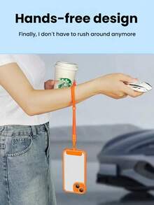 Adjustable Phone Lanyard Strap With Clip, Wrist Band Anti-Lost Phone Cord, Sturdy Travel Outdoor Anti-Theft Phone Leash, New Short Self-Lock Anti-Fall Hanging Rope - Multicolor - View 5