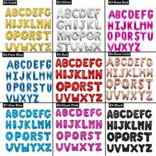16 英寸字母铝箔气球 A-Z、银色、红色、蓝色、粉色、玫瑰金、年龄数字、姓名英文字母聚酯薄膜气球适用于成人、婚礼、生日派对、周年纪念、装饰、照片道具