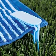 4pcs Heavy Duty Plastic Beach Towel & Blanket Clips - Strong Fixing On Sand, Water, Grass For Camping, Picnic, Pool Use