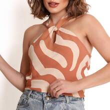 Duna Women's Tank Top Twist Front And Back Basic - Coral Pink - View 1