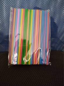 100 Stücke/Pack Einweg flexible, bunte Getränke/Bubble Tea Strohhalme, Bastelmaterial für Kinder