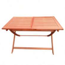 Foldable Patio Dining Set, 4 Folding Chairs & 1 Dining Table, Indoor And Outdoor Universal,Teak - 1 - View 5