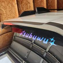 1 Pc Subuwu With Sparkly Stars Vinyl JDM Car Decal, Cute Subie Window Bumper Sticker For Subaru Series - one-size - View 1