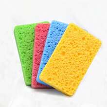 [3/12pcs Absorbent Dishwashing Sponge] 3/12pcs, Dishwashing Sponge, Natural Wood Pulp Cleaning Sponge, Dish Sponge, Oil-Free, Wood Pulp Sponge Block, Absorbent Magic Wipe, Cleaning Supplies, Cleaning Tool, Kitchen Utensils, Apartment Essentials, College Dorm Essentials
